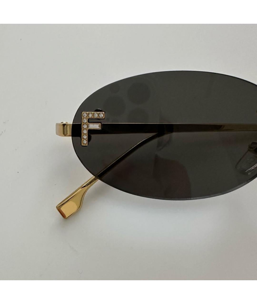 FENDI Серые металлические солнцезащитные очки, фото 6