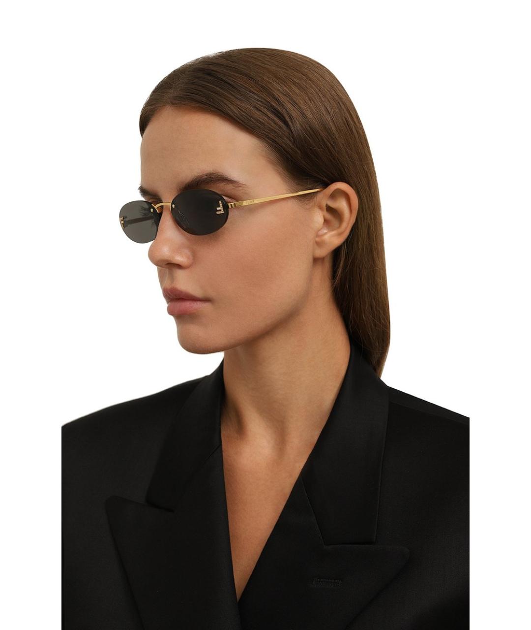 FENDI Серые металлические солнцезащитные очки, фото 2