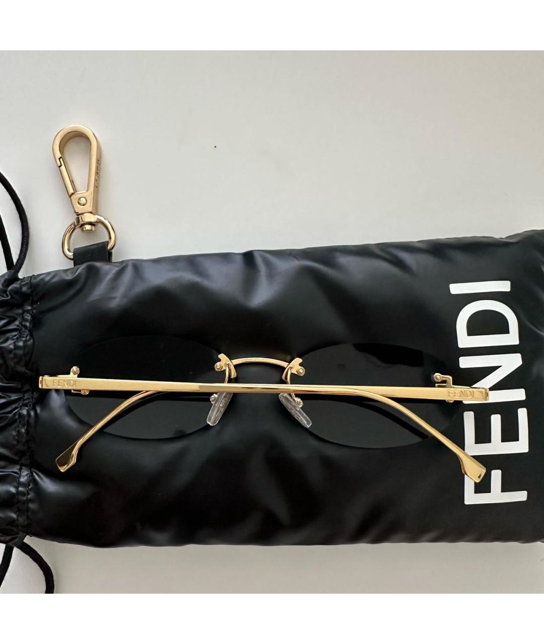 FENDI Серые металлические солнцезащитные очки, фото 5