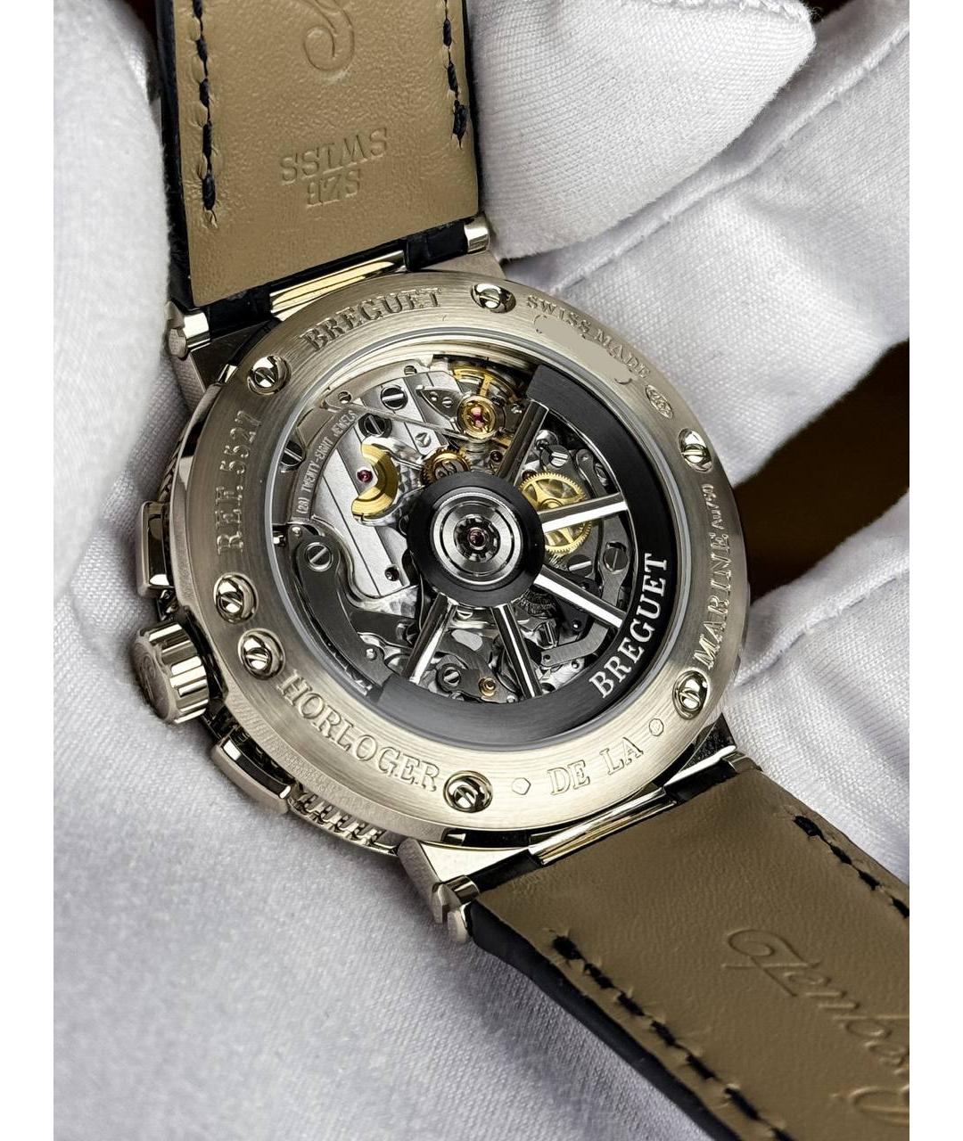 Breguet Темно-синие часы из белого золота, фото 5