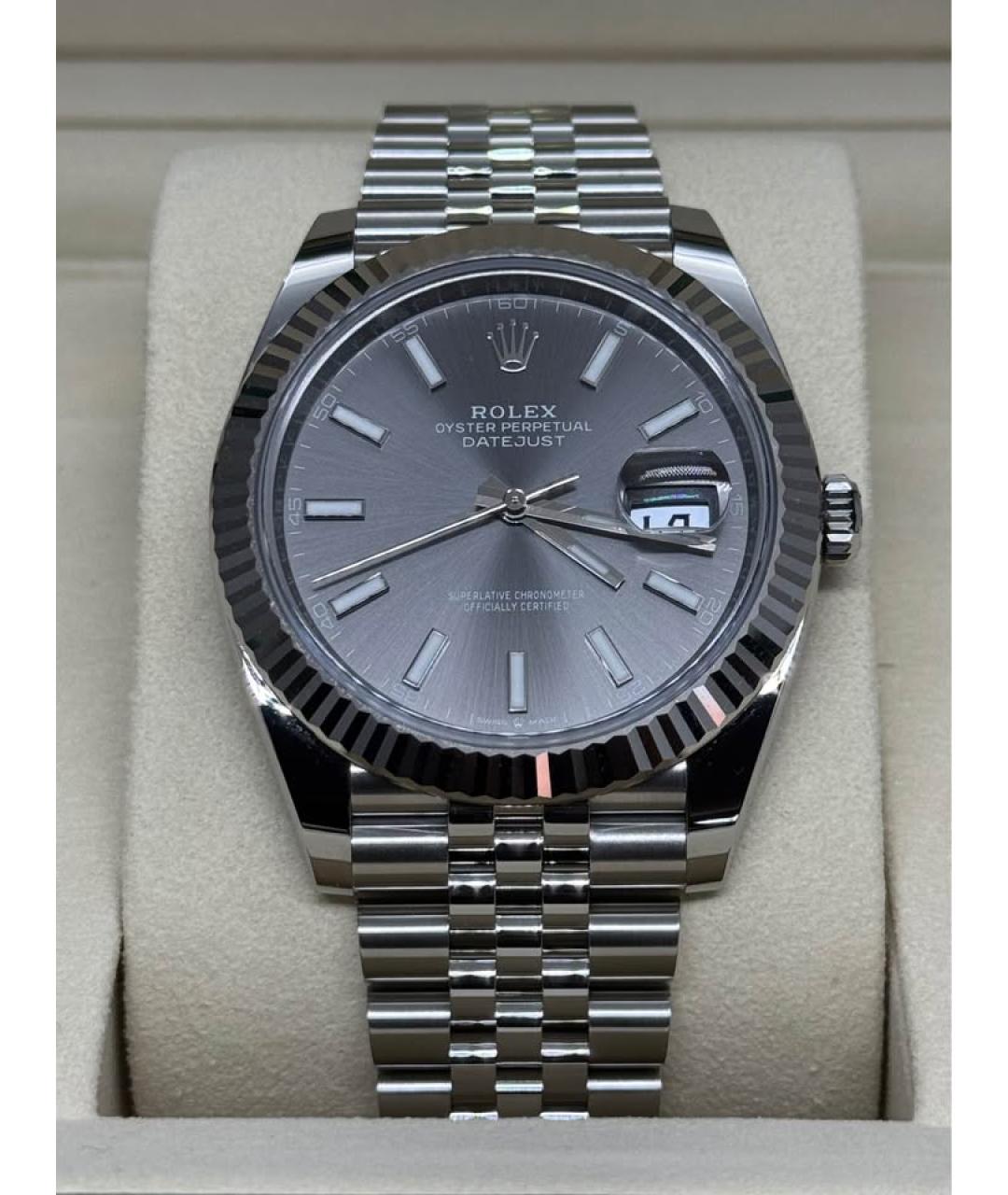 ROLEX Серые часы из белого золота, фото 2