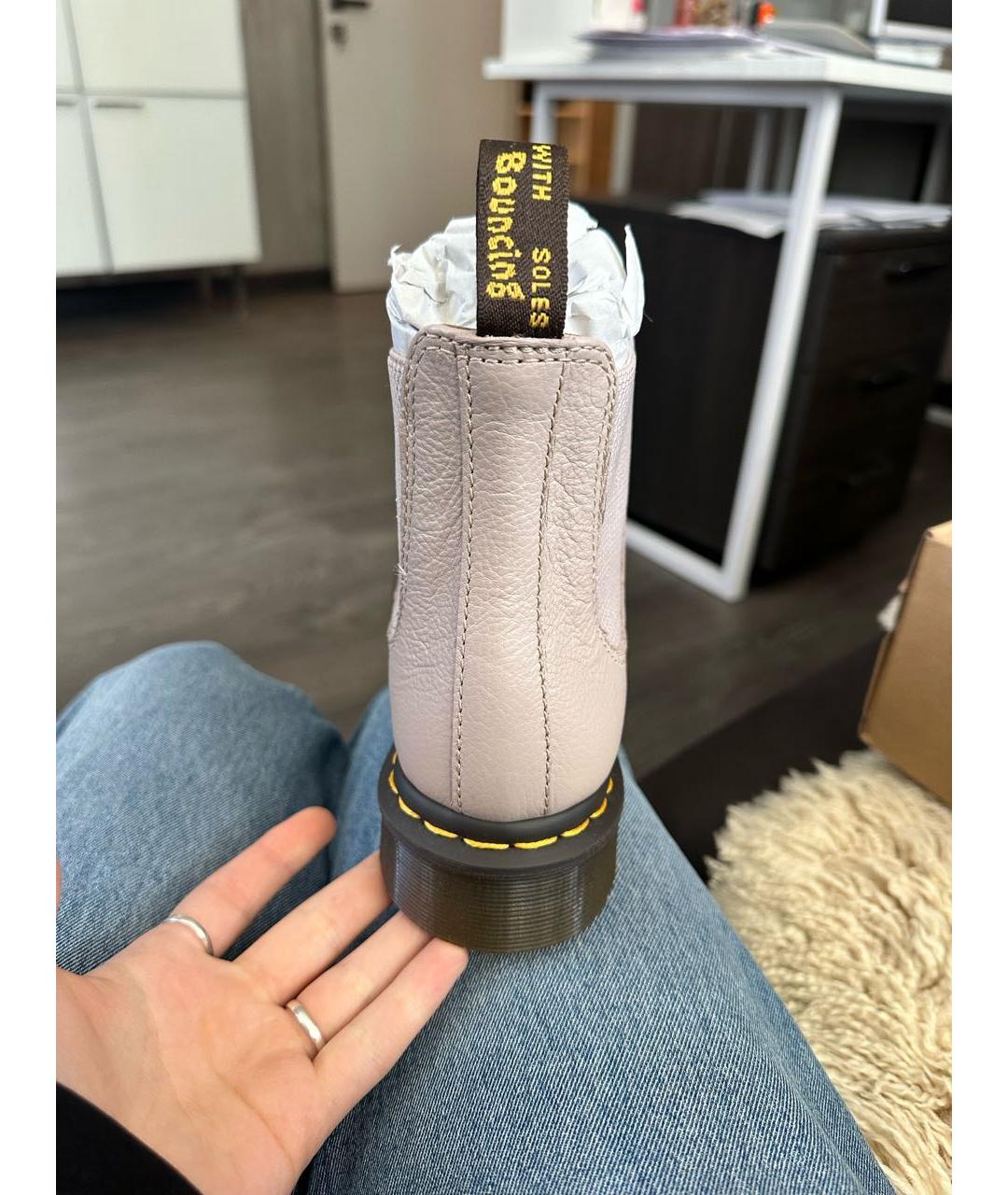 DR. MARTENS Розовые кожаные ботинки, фото 4