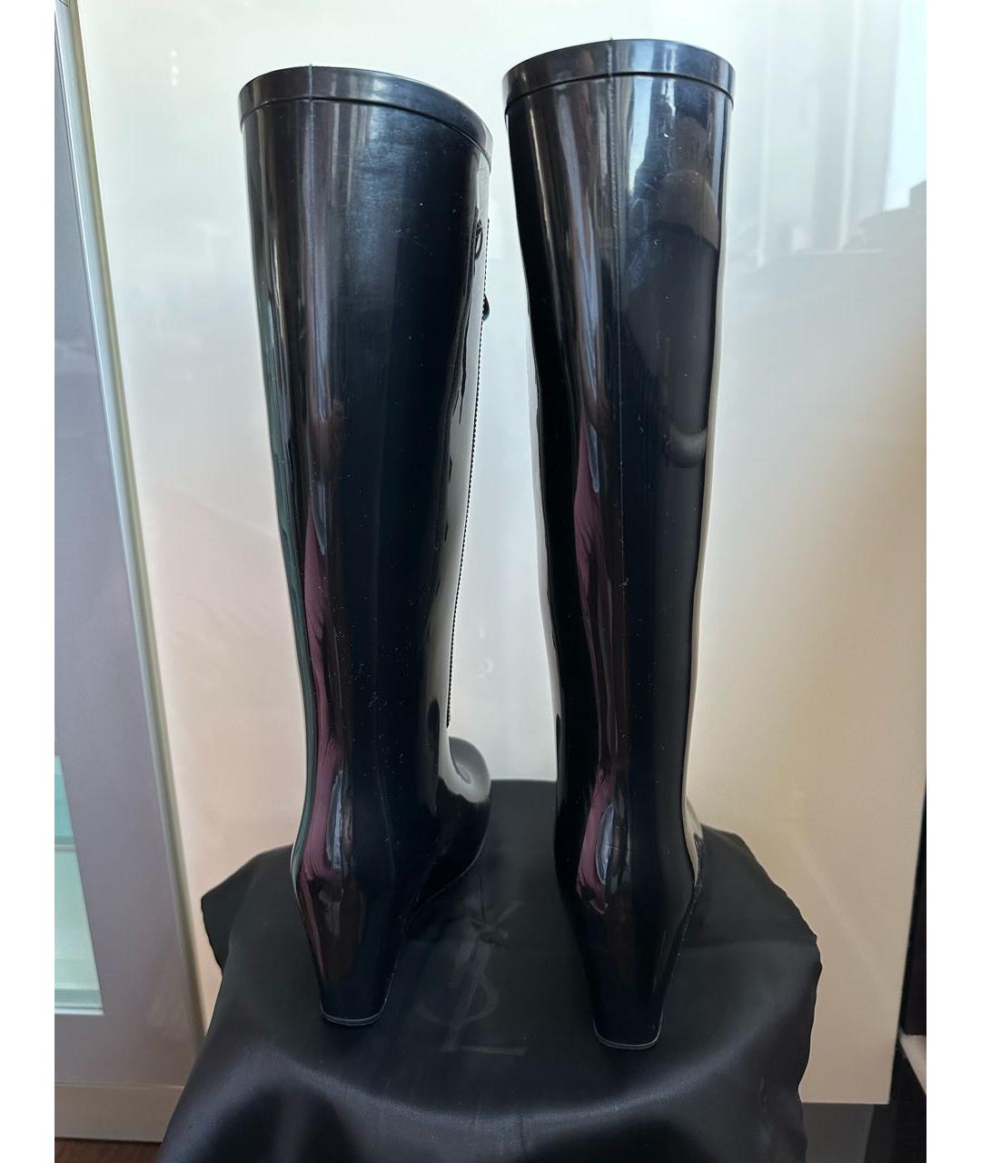 SAINT LAURENT Черные резиновые сапоги, фото 8