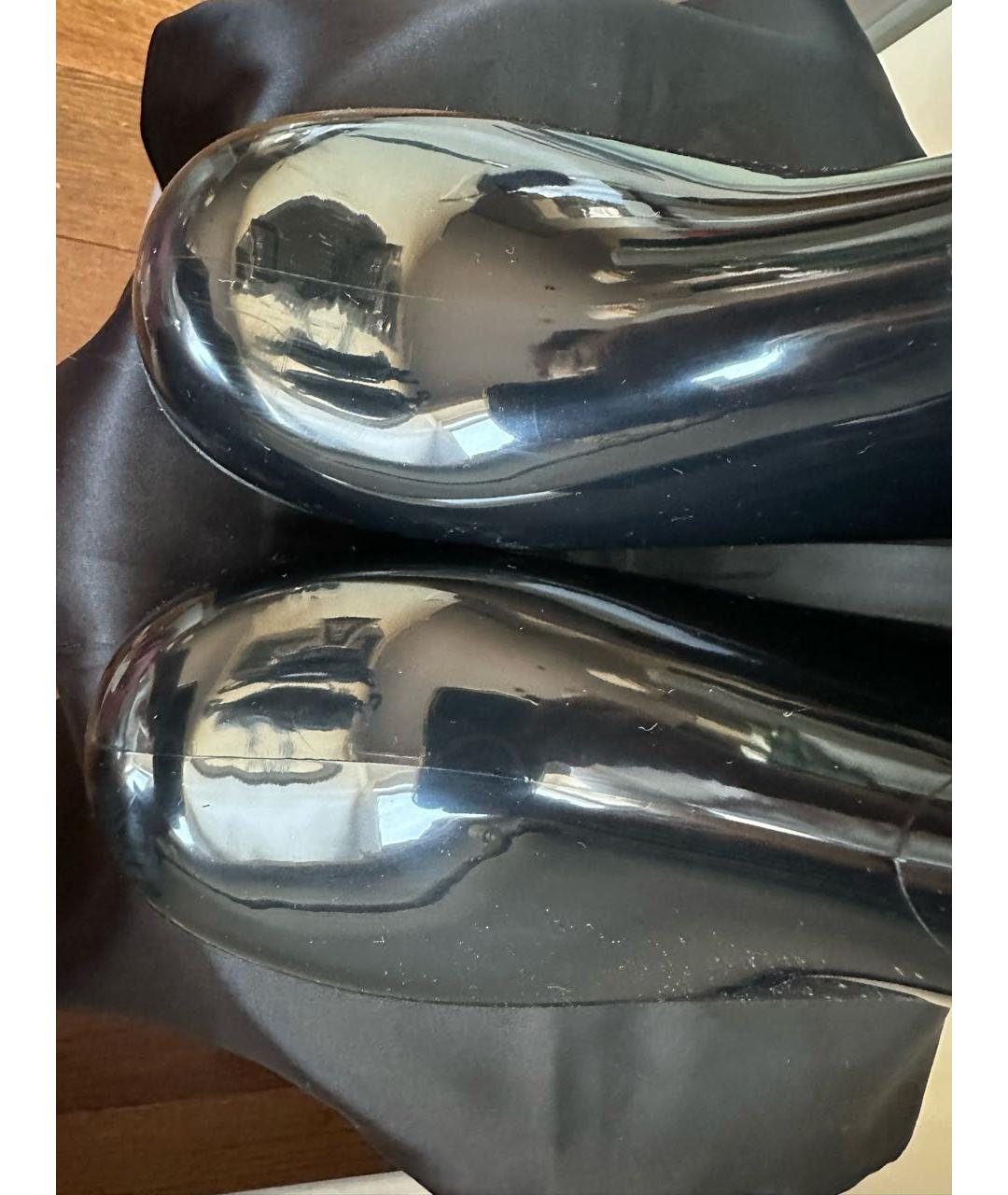 SAINT LAURENT Черные резиновые сапоги, фото 3