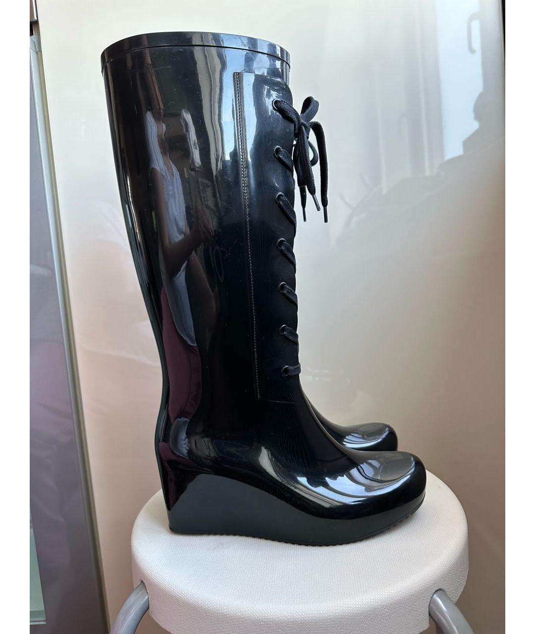 SAINT LAURENT Черные резиновые сапоги, фото 9