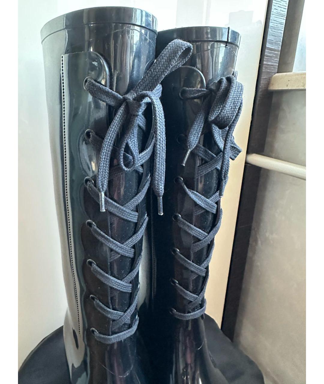 SAINT LAURENT Черные резиновые сапоги, фото 5