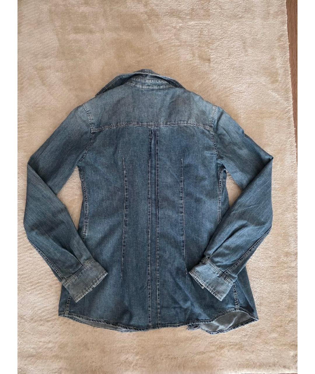 DOLCE&GABBANA Синяя хлопковая рубашка, фото 2