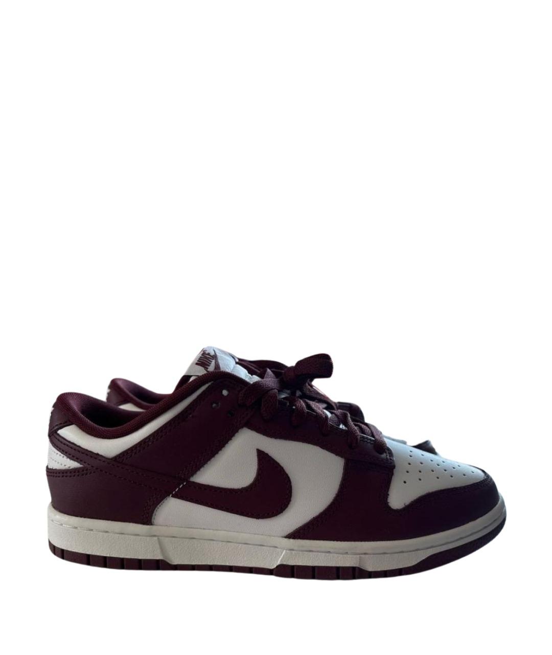 NIKE Бордовые кожаные кроссовки, фото 1