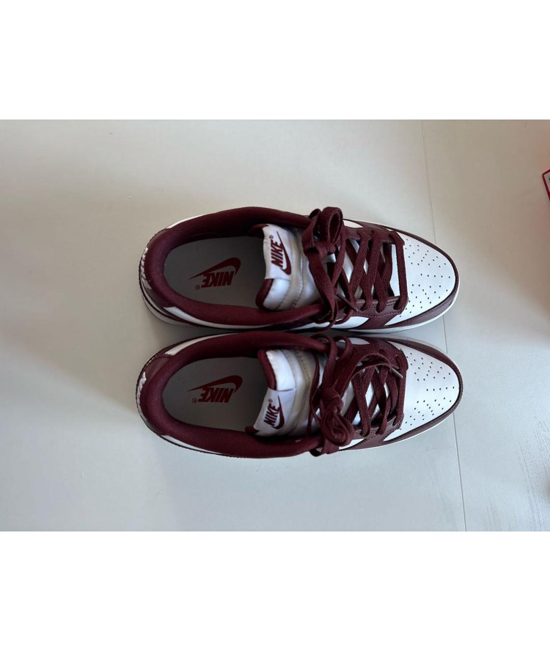 NIKE Бордовые кожаные кроссовки, фото 3