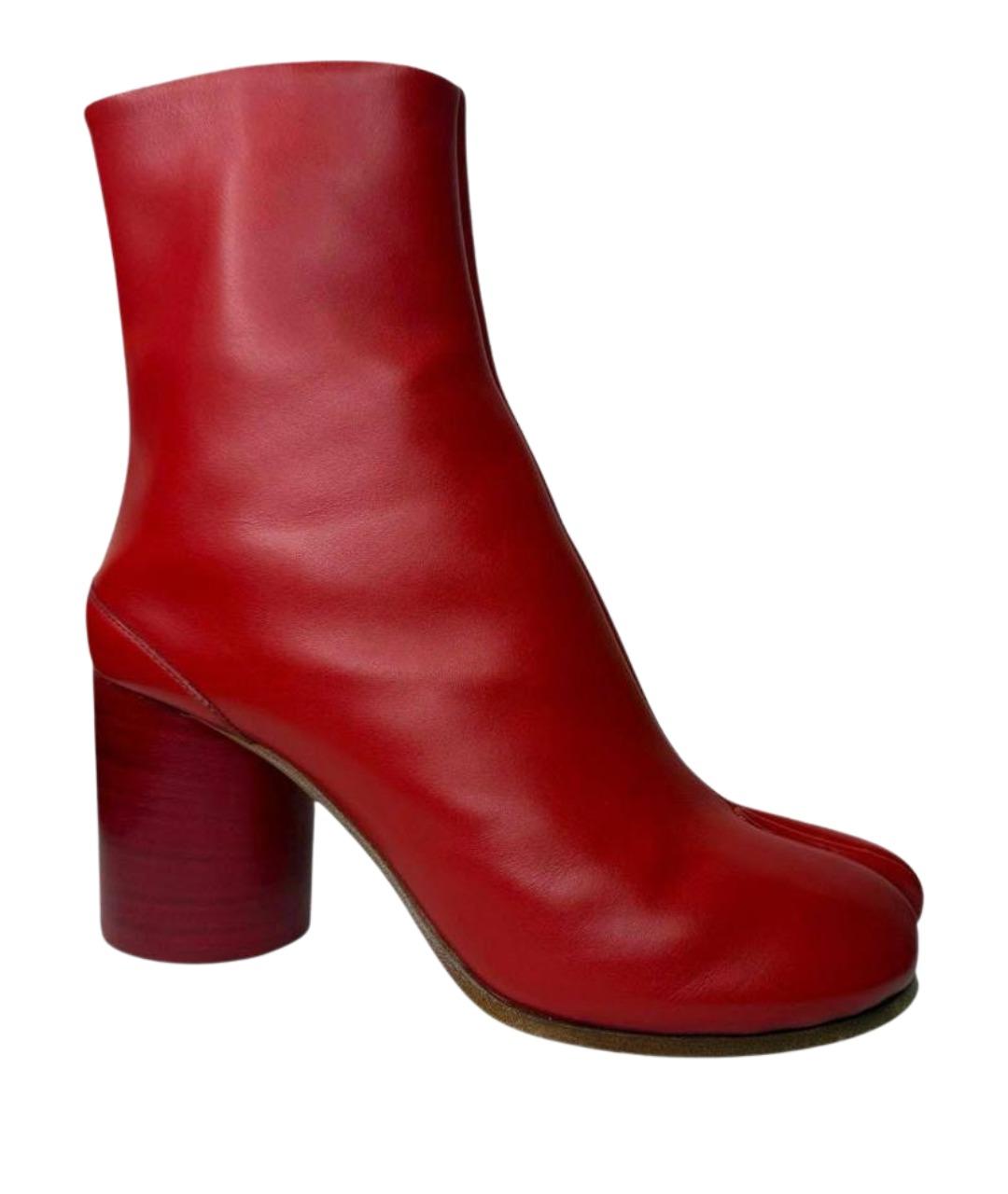 MAISON MARGIELA Красные кожаные босоножки, фото 1