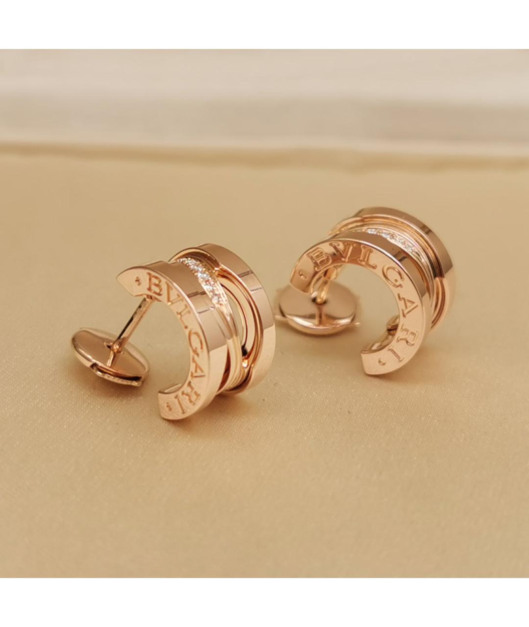BVLGARI Золотые серьги из розового золота, фото 3