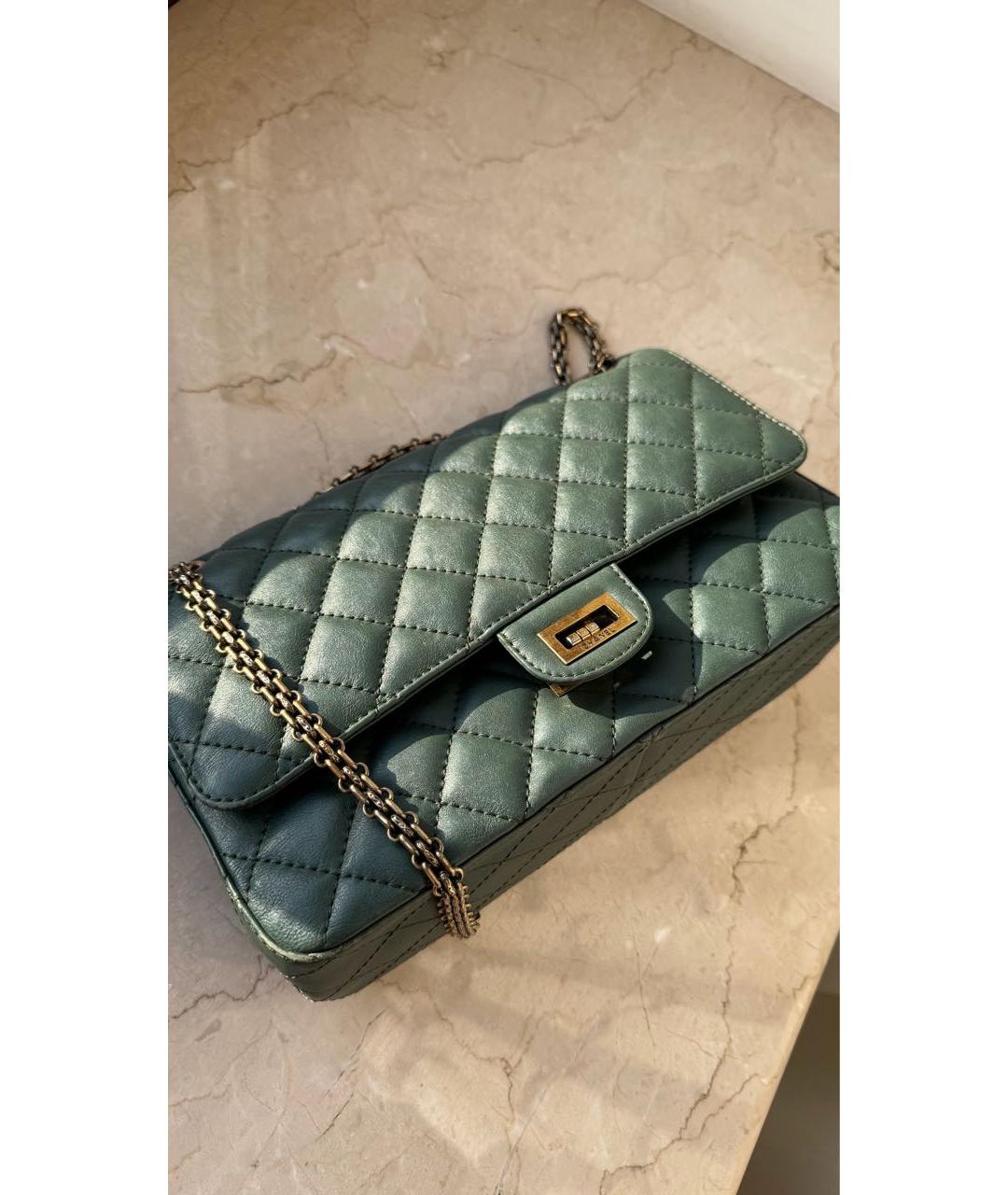 CHANEL Хаки кожаная сумка через плечо, фото 6