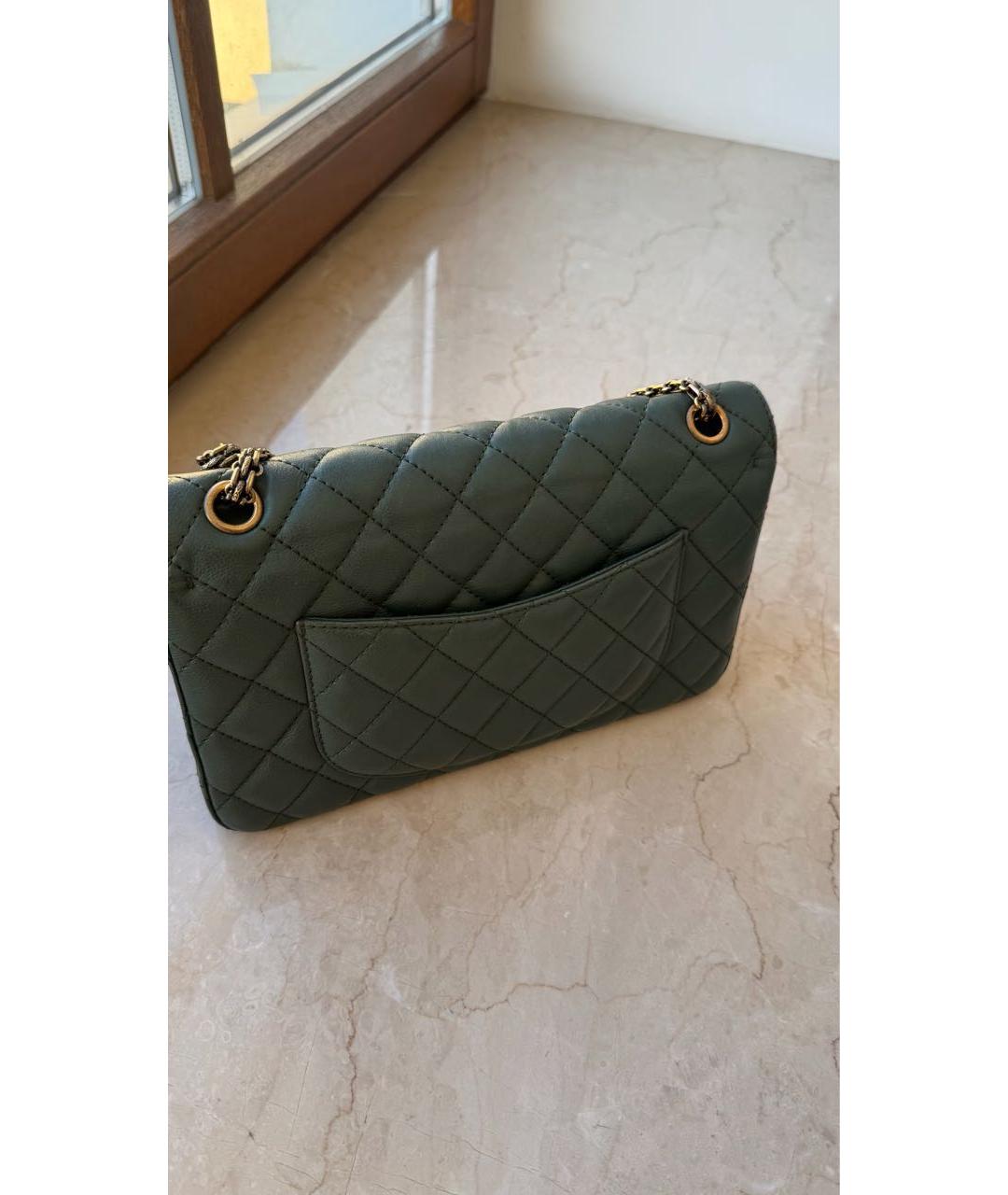 CHANEL Хаки кожаная сумка через плечо, фото 4