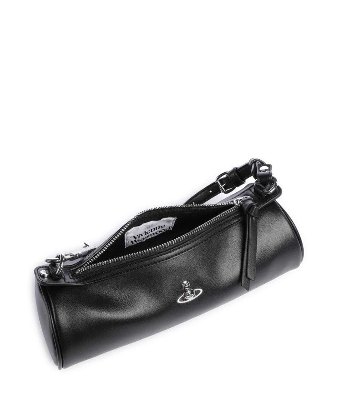 VIVIENNE WESTWOOD Черная сумка с короткими ручками из искусственной кожи, фото 4