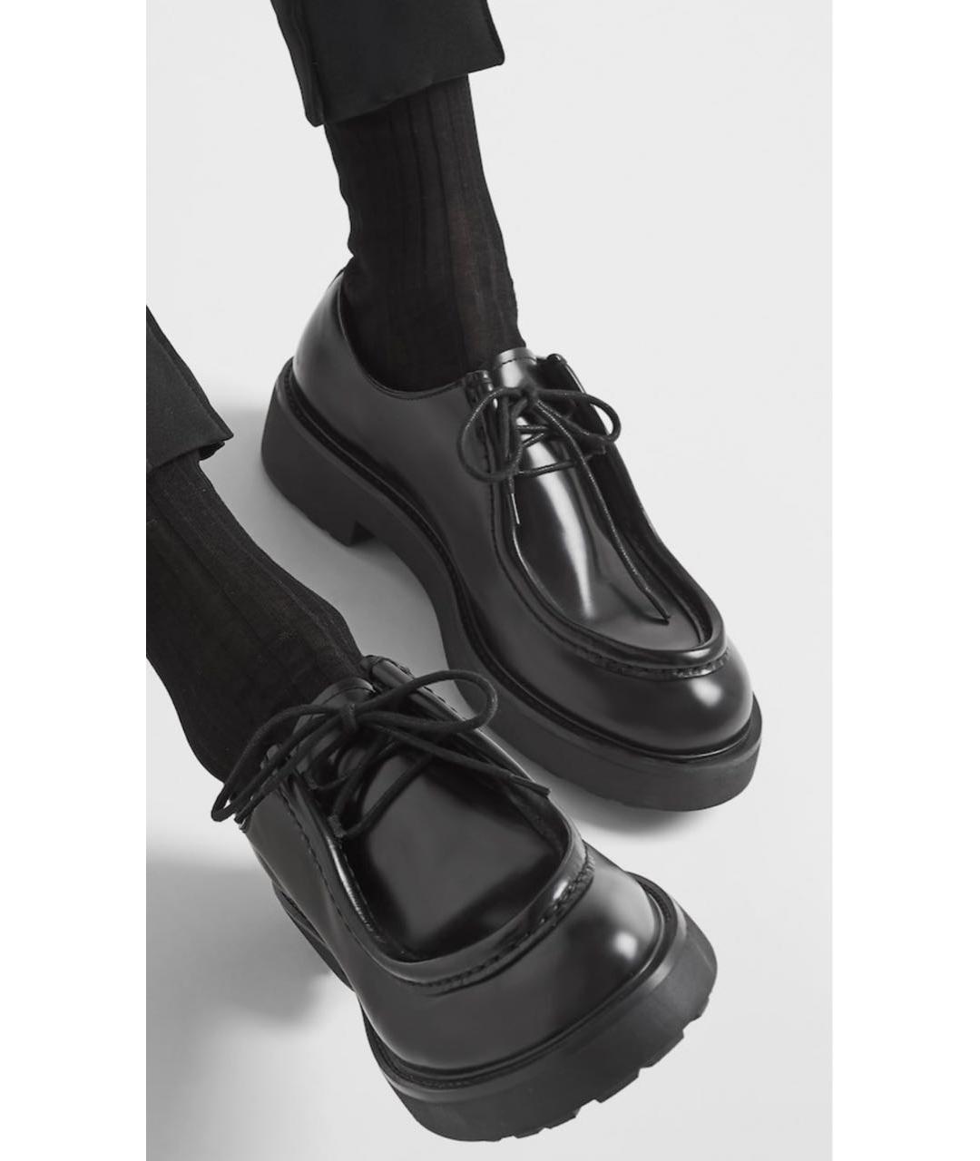 PRADA Черные кожаные мокасины, фото 6