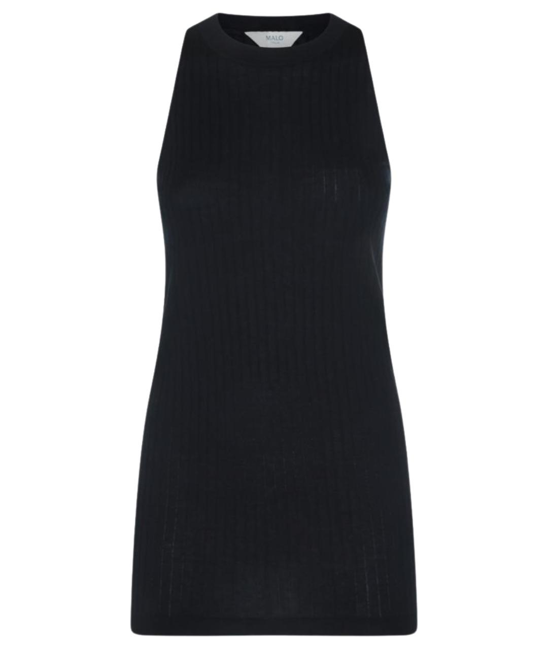 MALO Черная хлопковая майка, фото 1