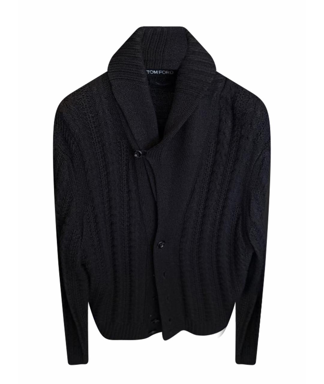 TOM FORD Черный шерстяной кардиган, фото 1