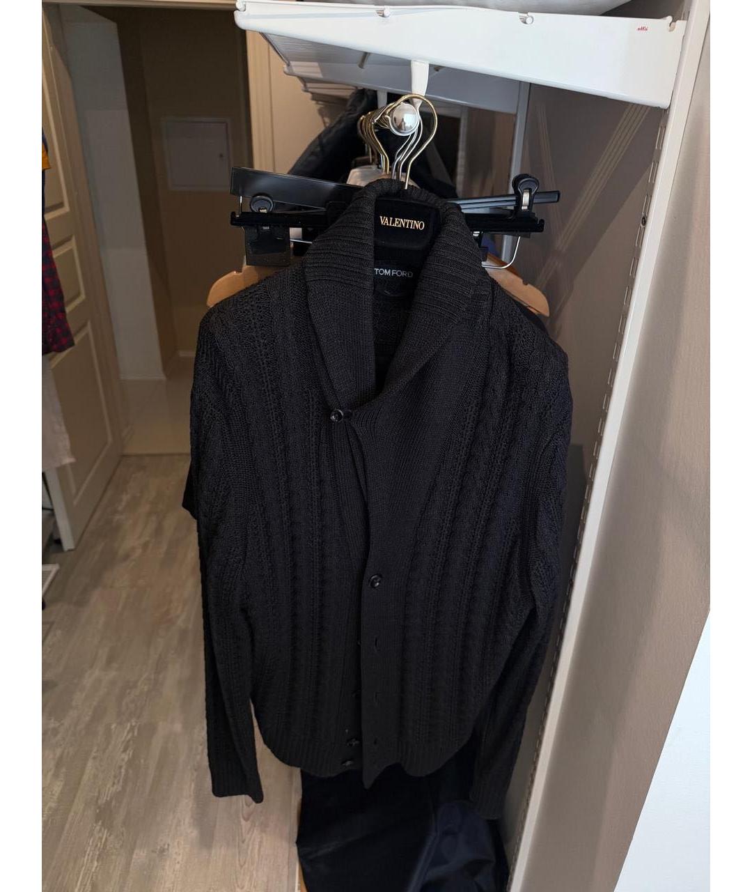 TOM FORD Черный шерстяной кардиган, фото 4