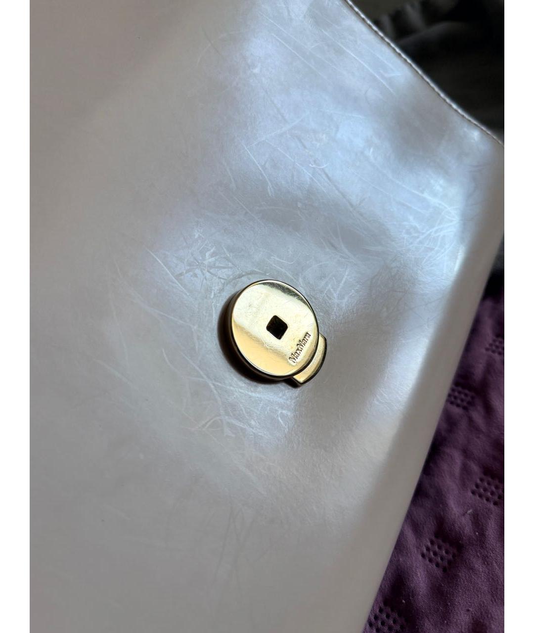 MAX MARA Бежевая кожаная сумка с короткими ручками, фото 6