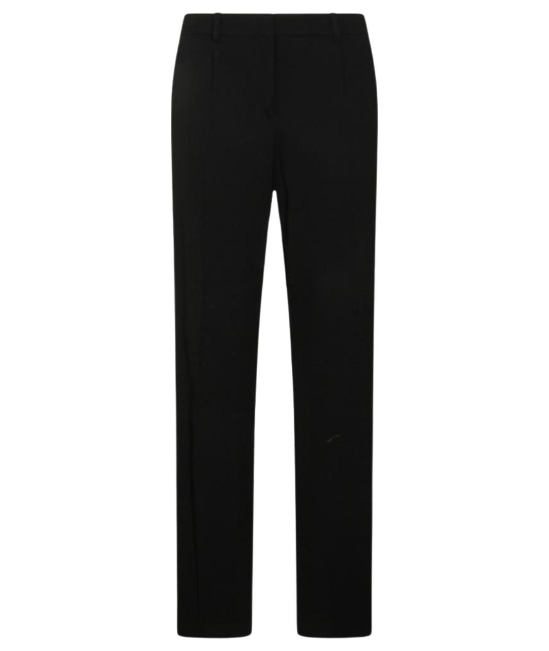 BALENCIAGA Черные шерстяные прямые брюки, фото 1