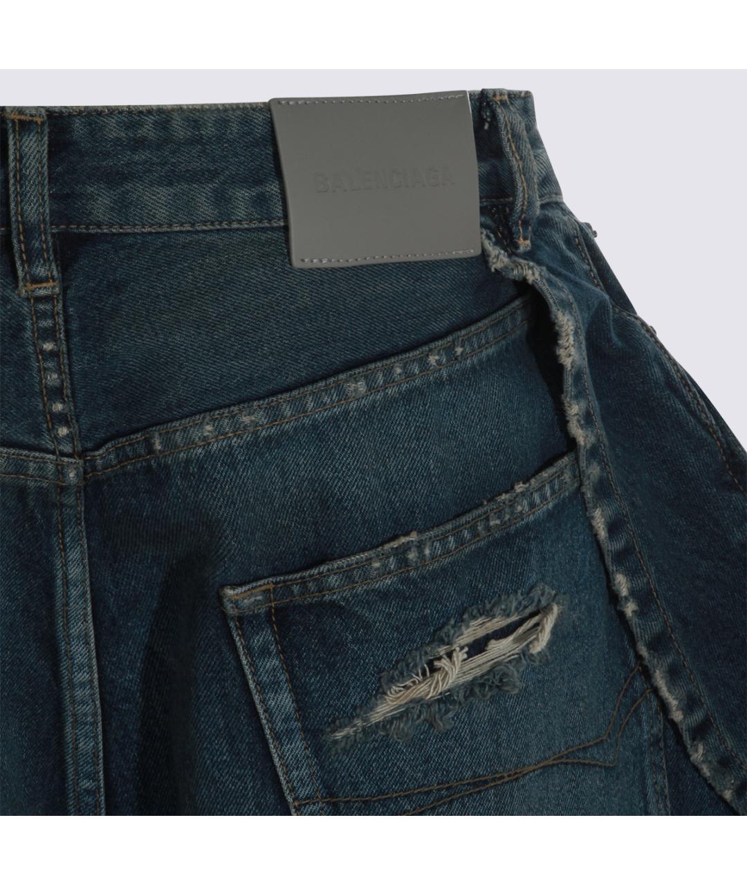 BALENCIAGA Синие хлопковые шорты, фото 5