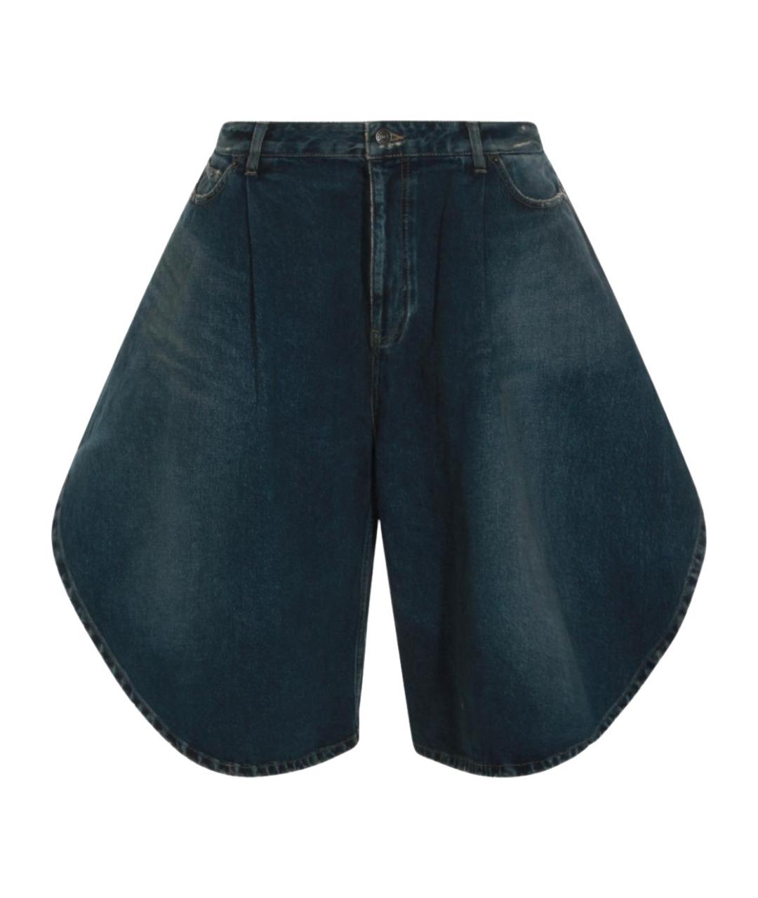 BALENCIAGA Синие хлопковые шорты, фото 1