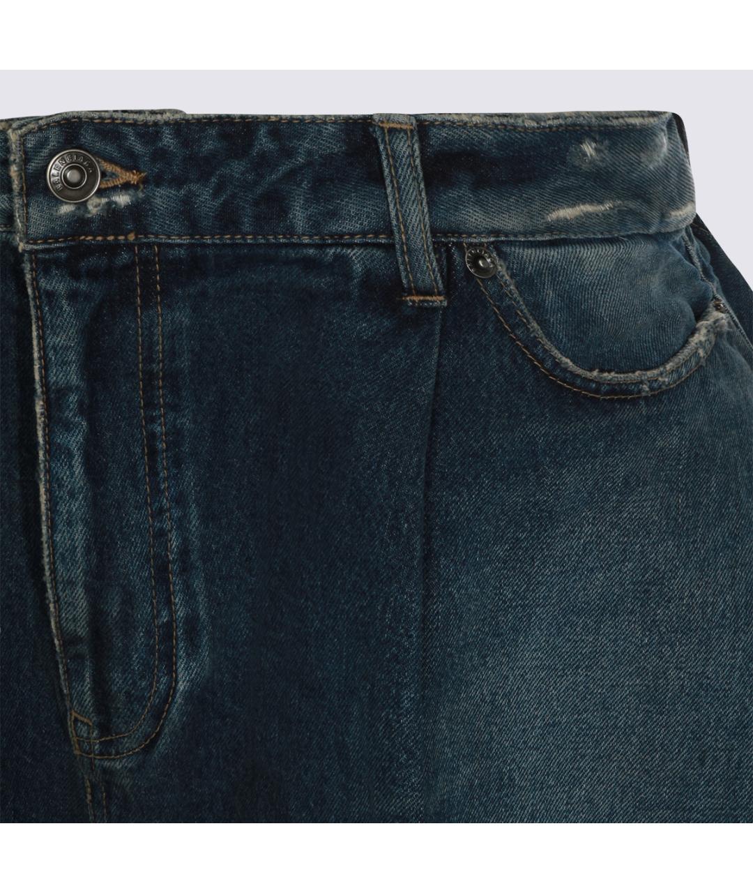 BALENCIAGA Синие хлопковые шорты, фото 3