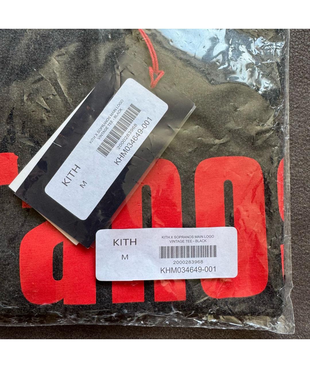KITH Черная хлопковая футболка, фото 5