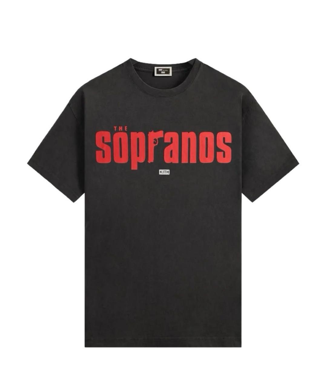 KITH Черная хлопковая футболка, фото 7