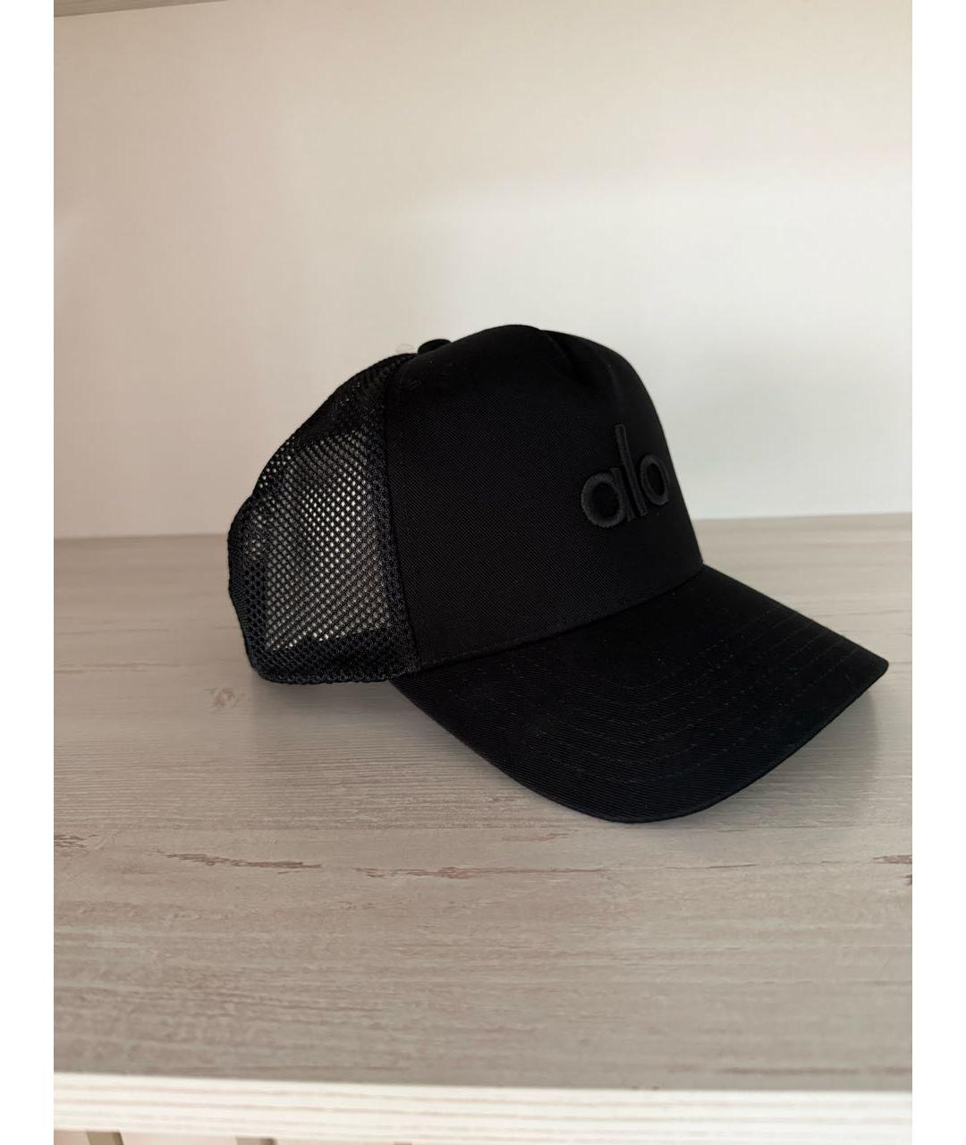 ALO YOGA Черная хлопковая кепка, фото 2