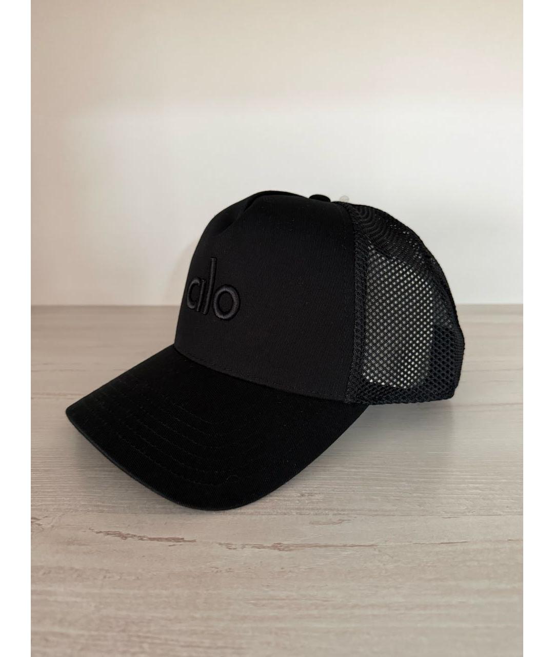 ALO YOGA Черная хлопковая кепка, фото 3