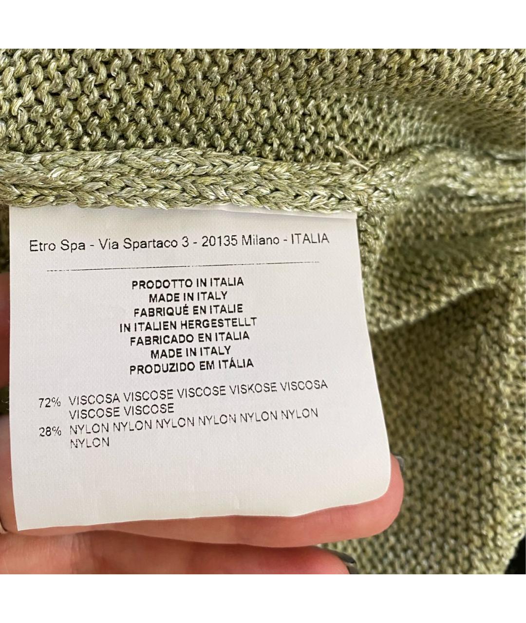 ETRO Зеленый вискозный джемпер / свитер, фото 7