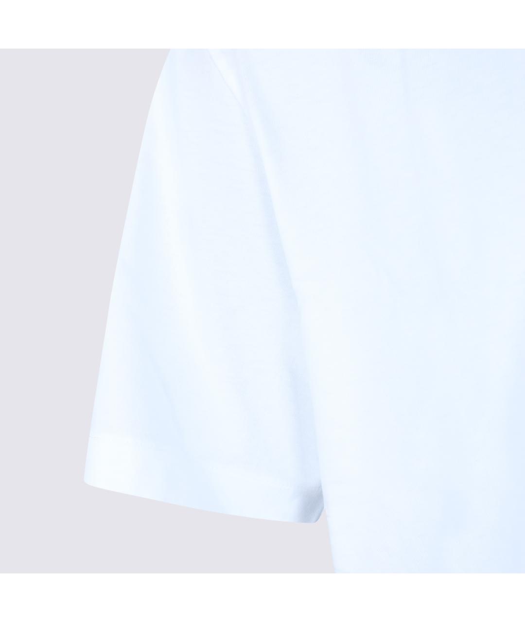 OFF-WHITE Белая хлопковая футболка, фото 4