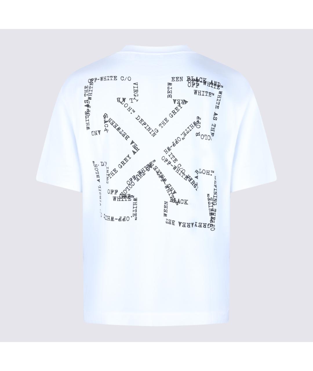 OFF-WHITE Белая хлопковая футболка, фото 2