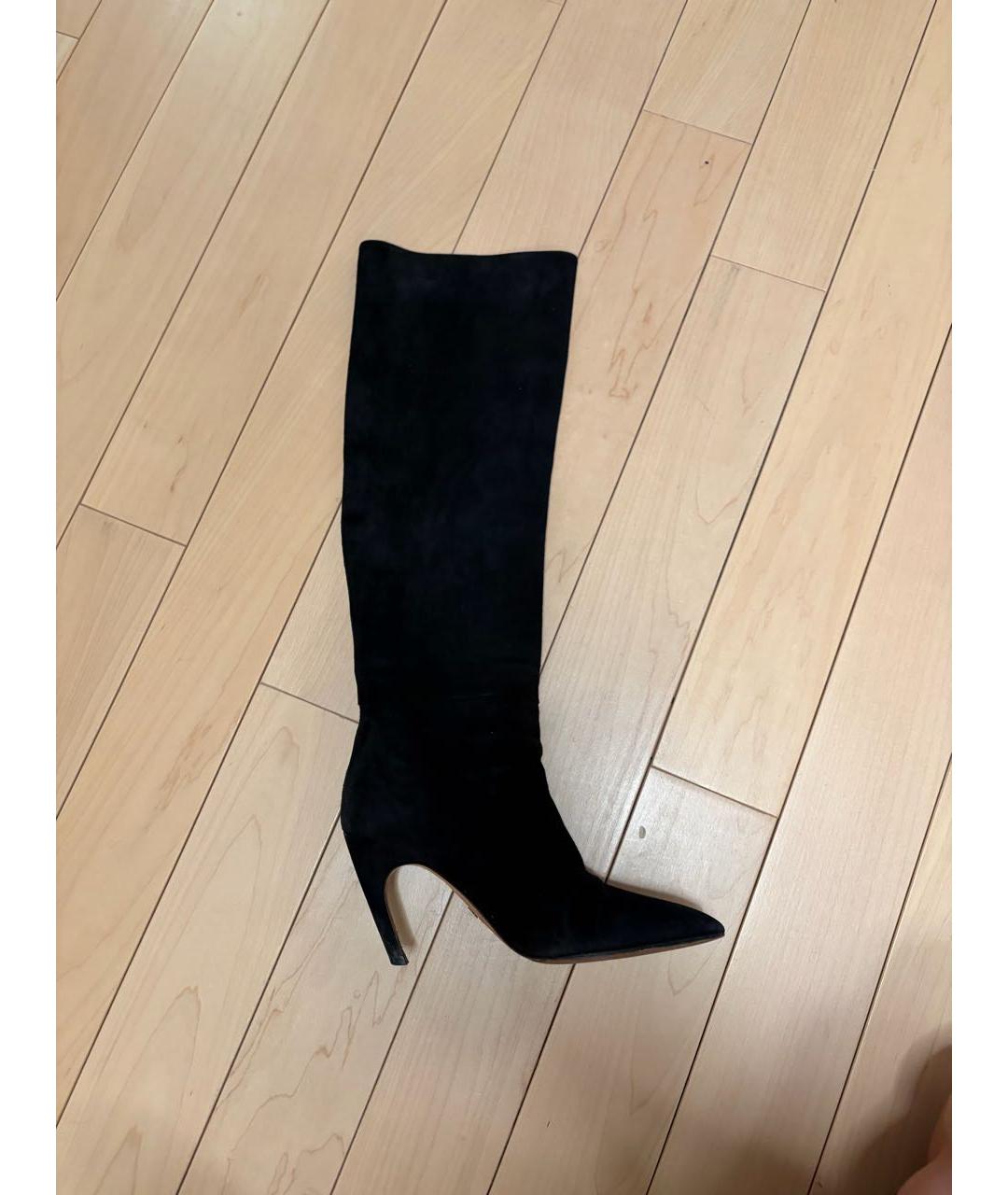 CHRISTIAN DIOR Черные замшевые сапоги, фото 6