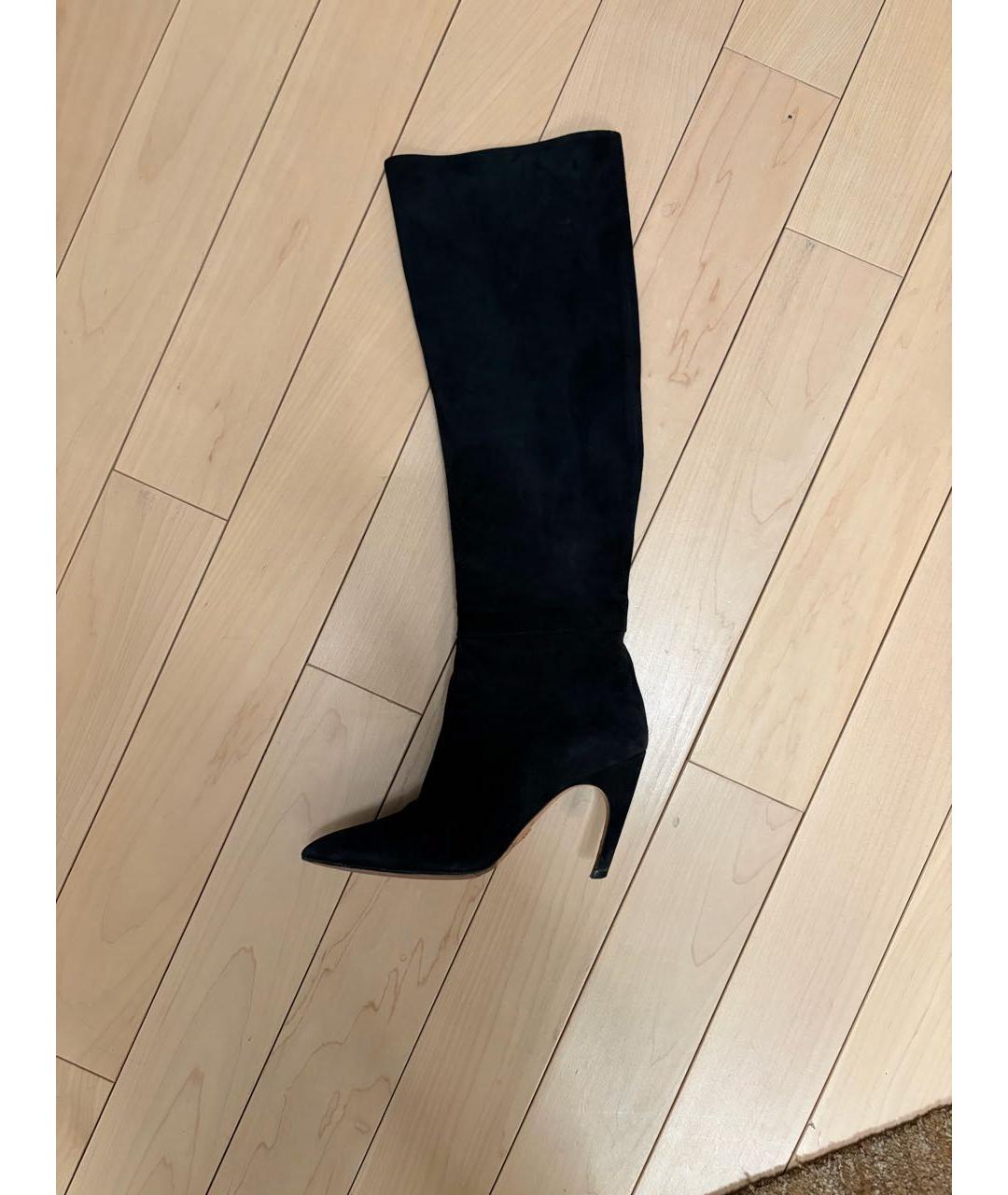 CHRISTIAN DIOR Черные замшевые сапоги, фото 2
