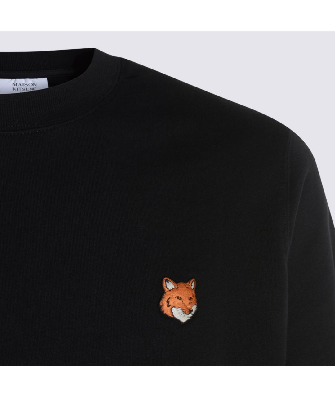 MAISON KITSUNE Черный хлопковый джемпер / свитер, фото 3