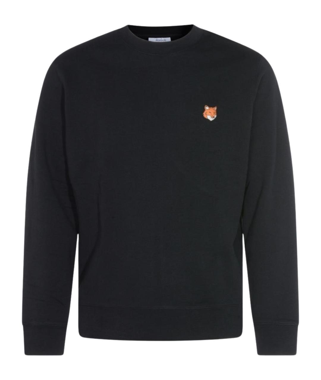 MAISON KITSUNE Черный хлопковый джемпер / свитер, фото 1