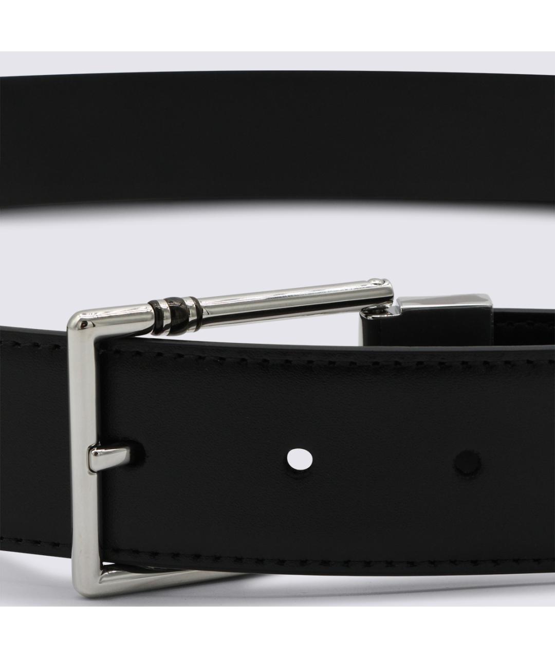 MONTBLANC Черный кожаный ремень, фото 2