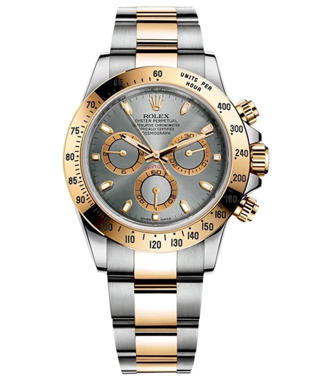 ROLEX Серые часы из желтого золота, фото 1