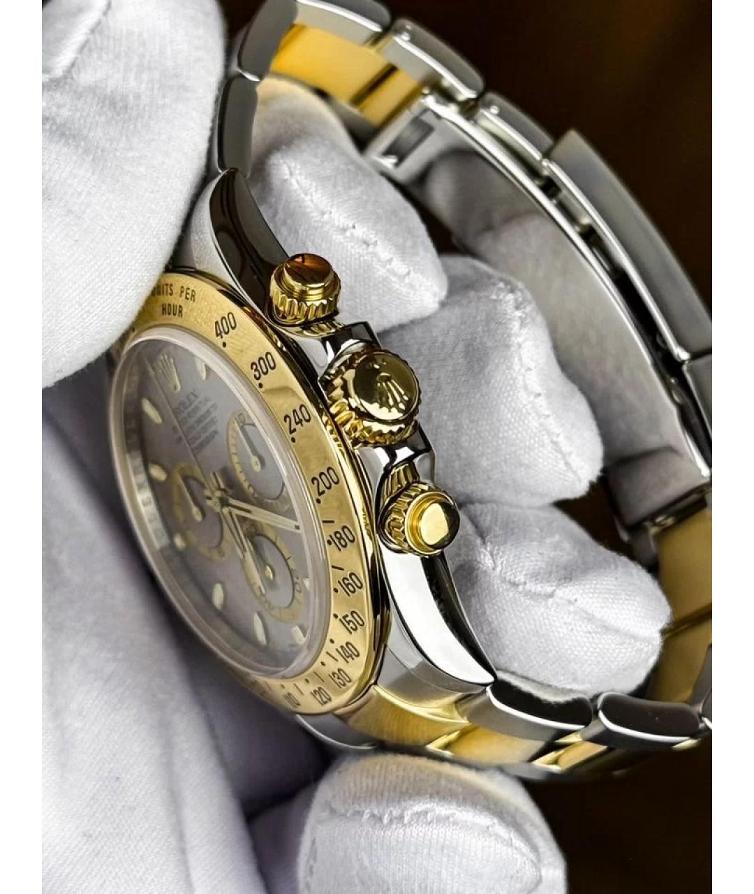 ROLEX Серые часы из желтого золота, фото 3