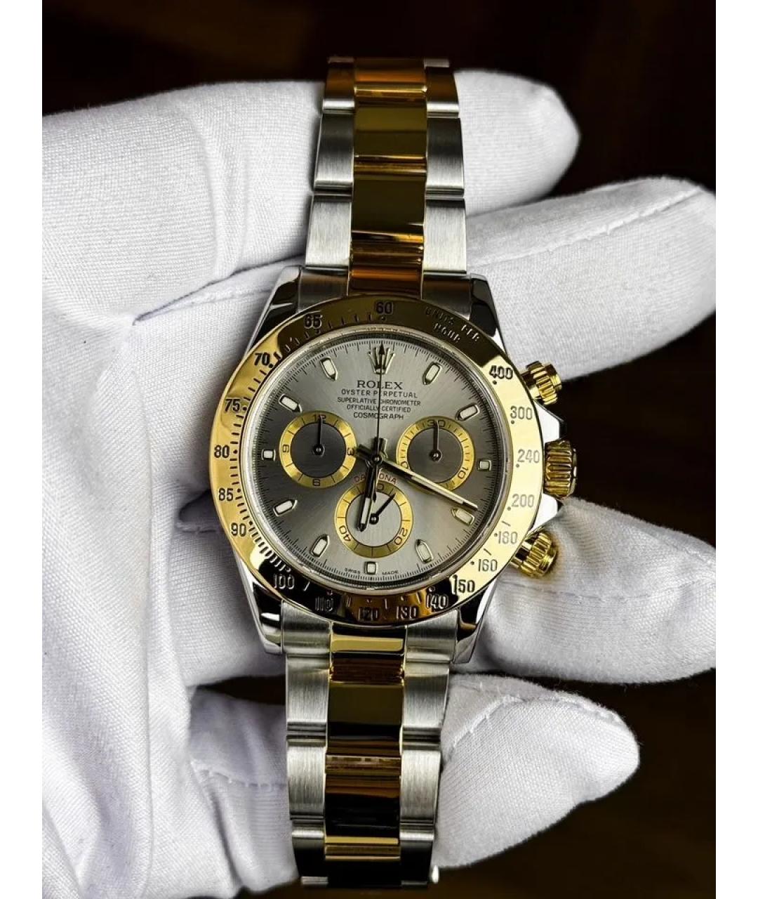 ROLEX Серые часы из желтого золота, фото 2