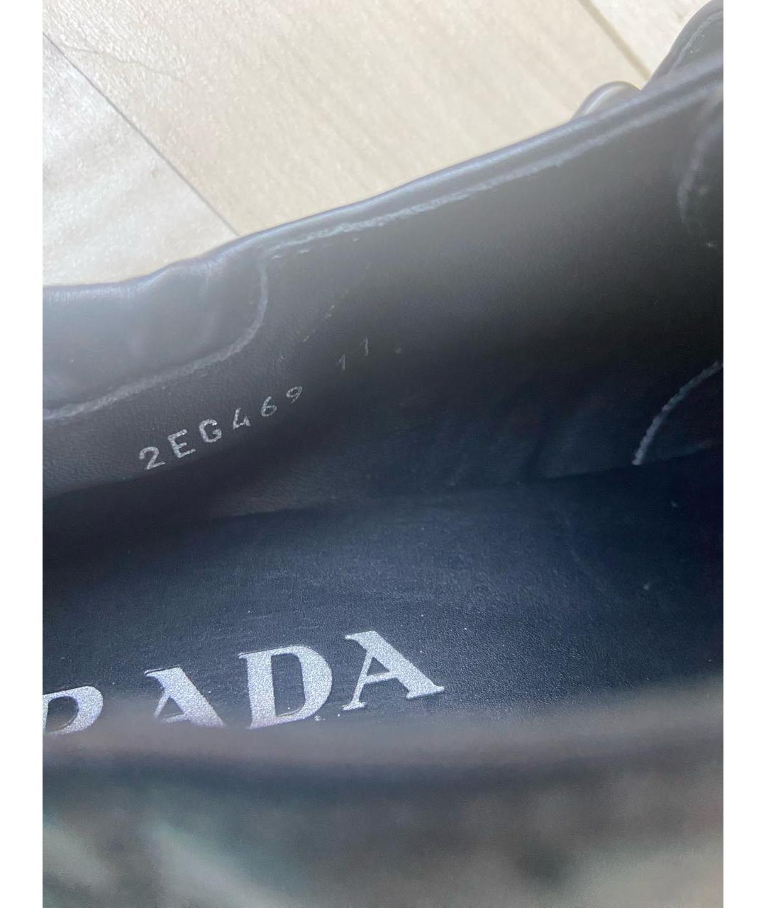 PRADA Черные кожаные лоферы, фото 6