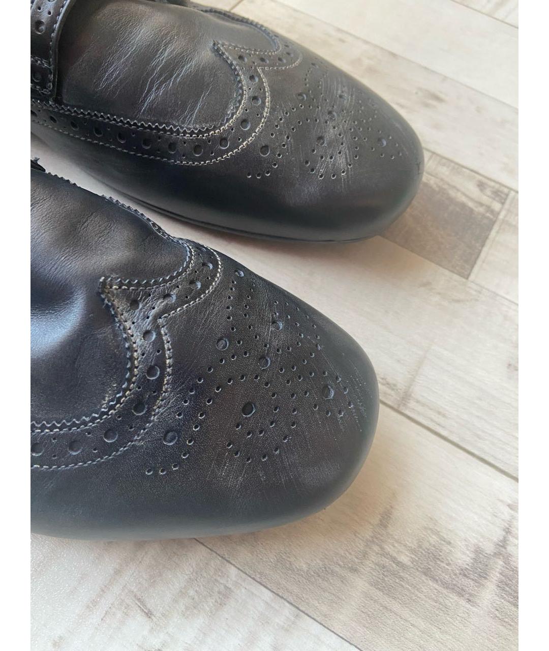 PRADA Черные кожаные лоферы, фото 5