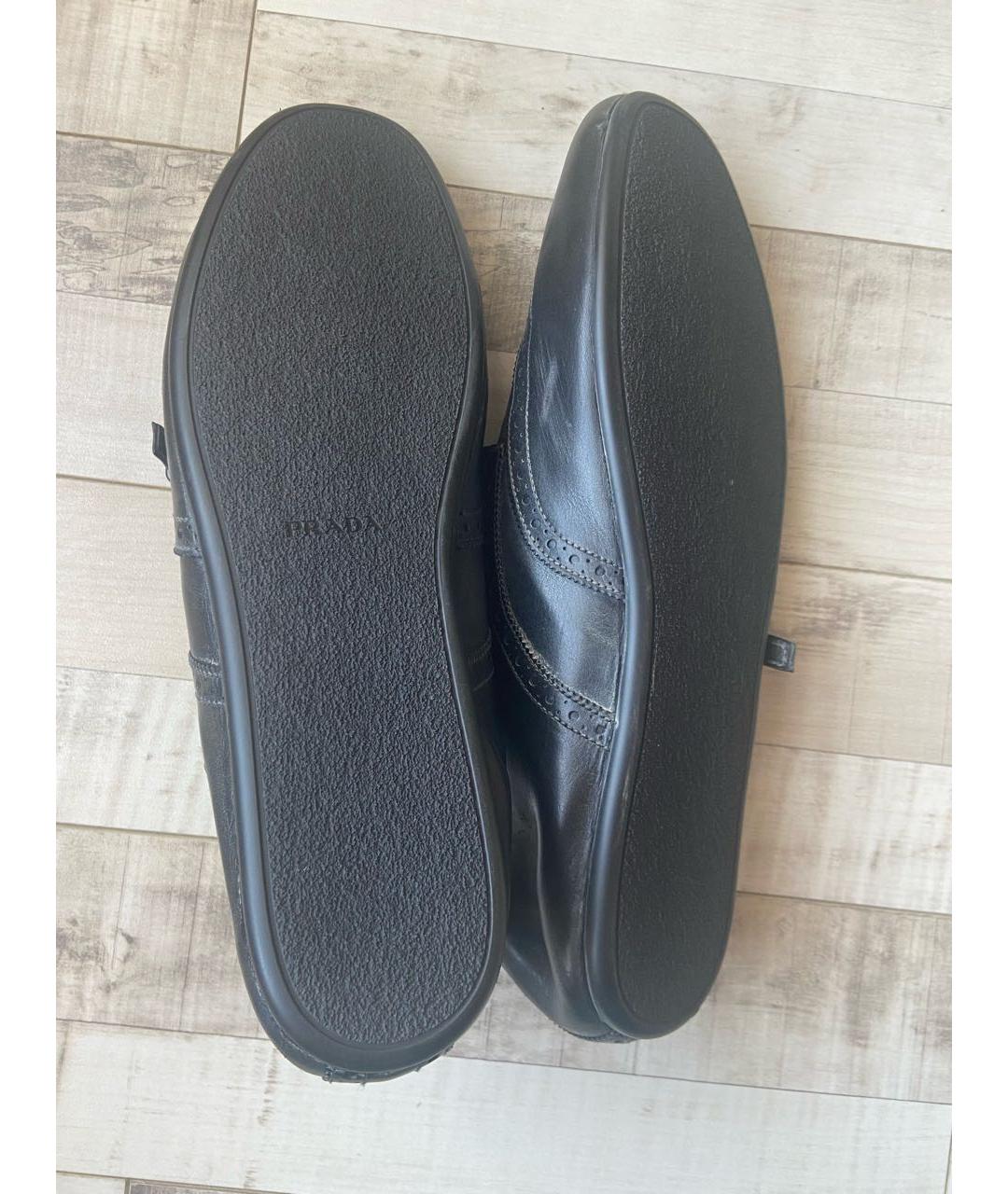 PRADA Черные кожаные лоферы, фото 7