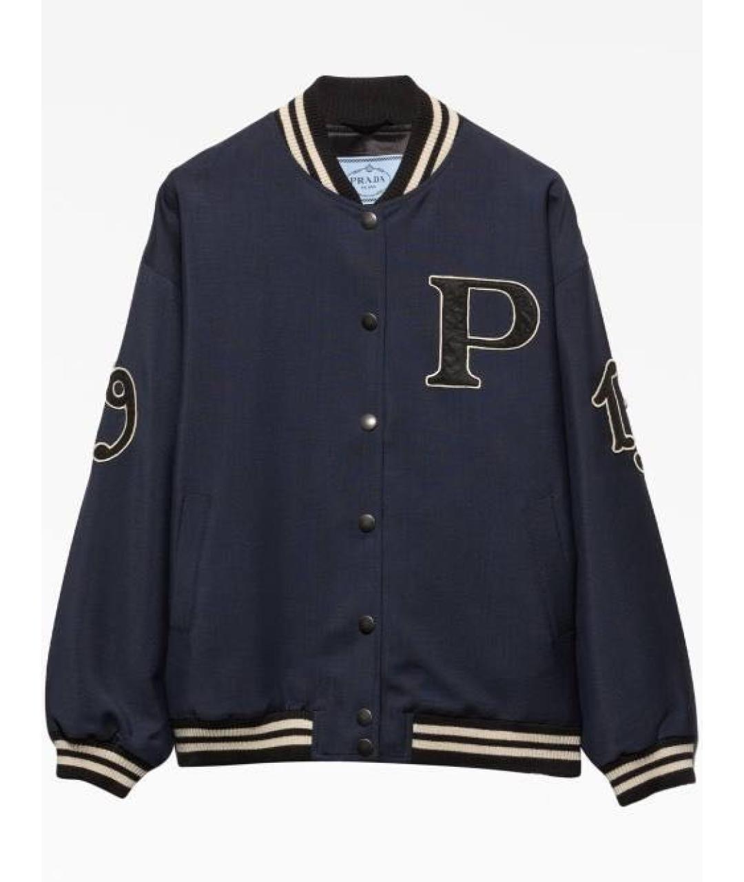 PRADA Темно-синяя шерстяная куртка, фото 5