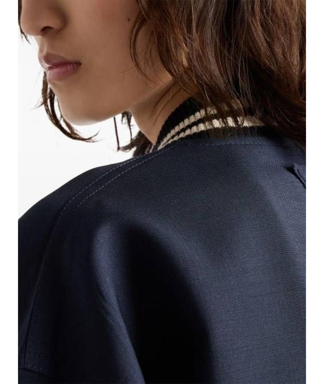 PRADA Темно-синяя шерстяная куртка, фото 4