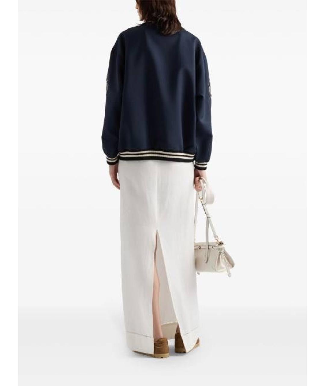 PRADA Темно-синяя шерстяная куртка, фото 3