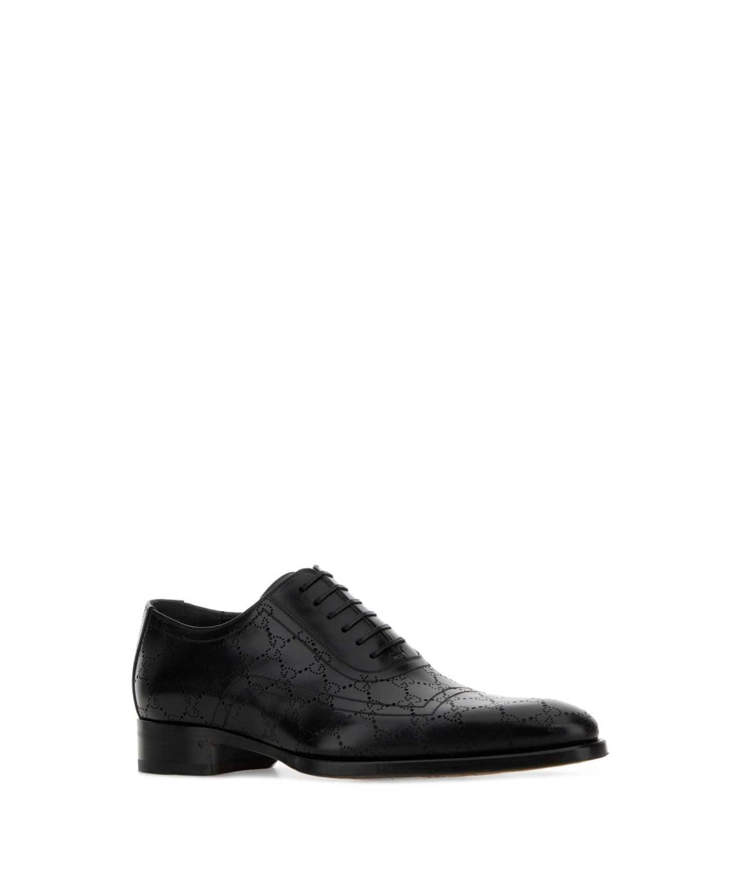 GUCCI Черные кожаные туфли, фото 2