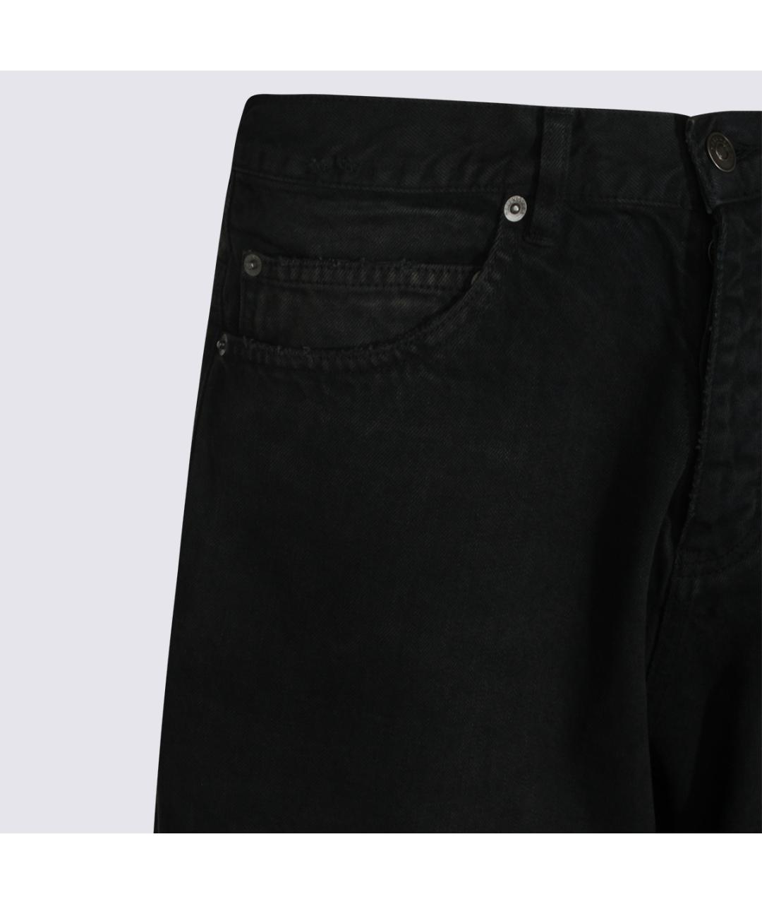 BALENCIAGA Черные хлопковые прямые джинсы, фото 3